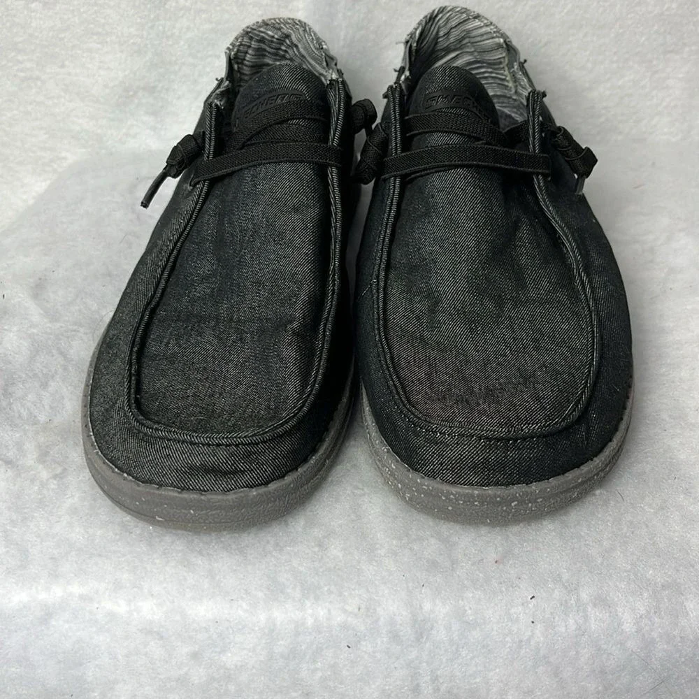 Skechers Mens Slip On Relaxed Fit Melson Chad Sneaker Size 8‎ Grey Memory Foam
